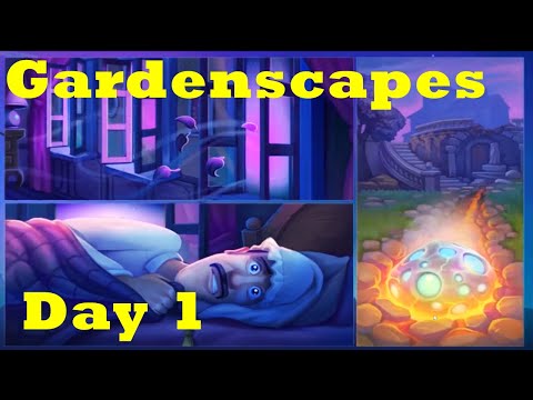 Gardenscapes New Area Day 1 Movie Renovation Complete Walkthrough HD Dismantle Stone, Plant a Hedge