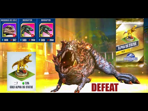 Alpha 06 Defeated by Indoraptor & Indonimus Rex -Winning Boss Fight Prize -Jurassic World The Game