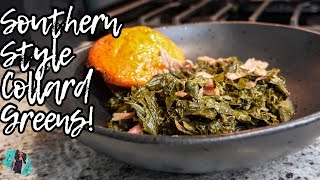 HOW TO CLEAN & PREPARE THE BEST SOUTHERN STYLE COLLARD GREENS | BEGINNER FRIENDLY RECIPE TUTORIAL