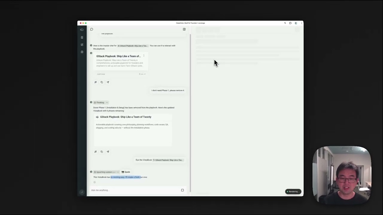 Turn Any Startup Framework Into a Playbook | DeepVista Demo