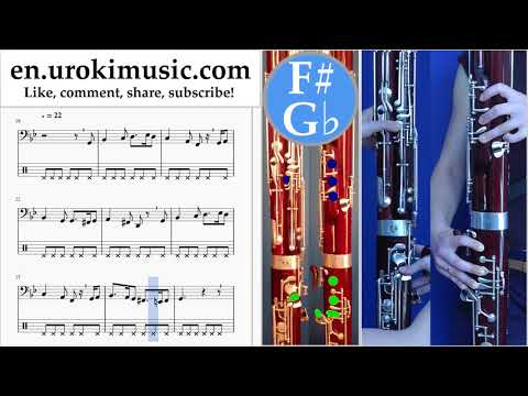 Bassoon lessons Greensleeves Sheet Music Tutorial Part#2 um-b352