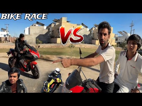 WALEED SUPERBIKE VS JAVED NORMAL BIKE RACE