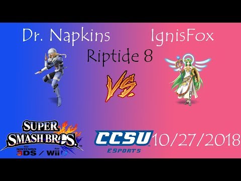 Riptide 8 CCSU Smash 4 - (Winners Finals) Dr. Napkins (Sheik) vs IgnisFox (Palutena)