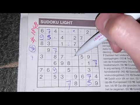 Four stars for this Heavy? (#1848) Light Sudoku. 11-06-2020 part 1 of 2