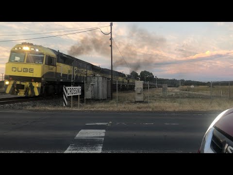 QL008, QL005, QL009 Qube steel train heading to Appleton docks
