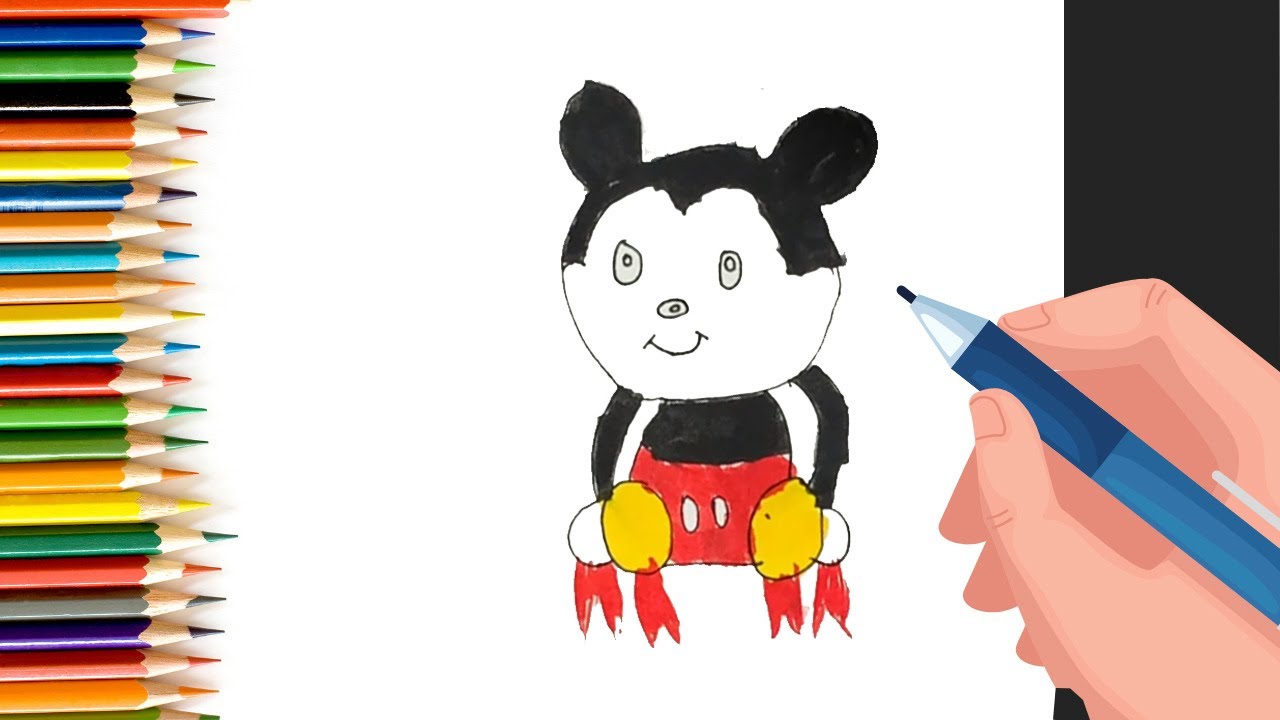 How To Draw Mickey Mouse for Kids