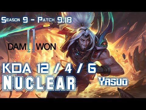 DWG Nuclear YASUO vs EZREAL ADC - Patch 9.18 KR Ranked
