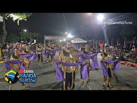 Corpo coreográfico da Banda de Musica FANJUCA no concurso em Dias D'Ávila - BA 2025