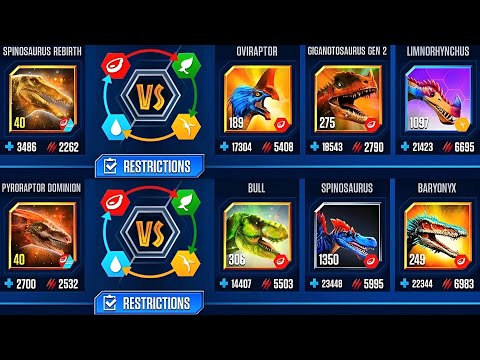 SPINOSAURUS REBIRTH VS PYRORAPTOR DOMINION UNLOCK DIPROTODON LEVEL 40 | JURASSIC WORLD THE GAME