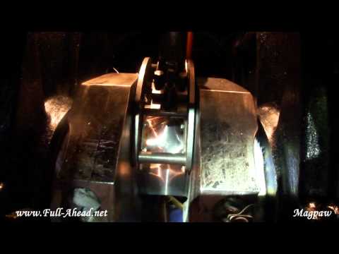 Szlifowanie czopa wału korbowego silnika Sulzer 4S20U