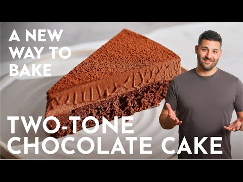 How to make an easy, showstopping Two-Tone Chocolate Mousse Cake, 100% naturally plant-based