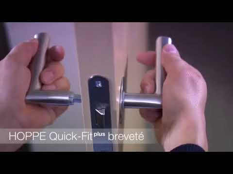 Poignées de porte sur rosaces fines - inox - Quick Fit - par 10 HOPPE