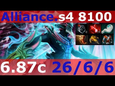 Dota 2 patch 6 87 Leshrac Alliance s4 8100+ MMR KDA - 26/6/6 mid game