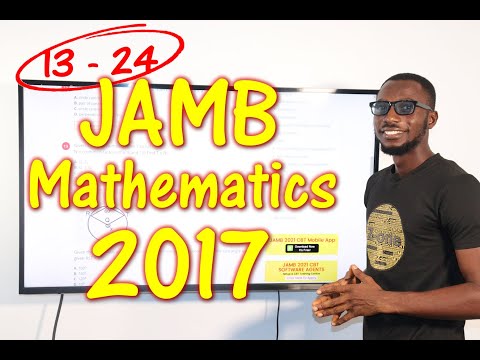 JAMB CBT Mathematics 2017 Past Questions 13 - 24