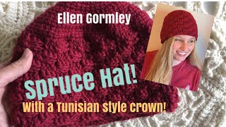Spruce Hat! Crochet a Tunisian Style Flat Circle