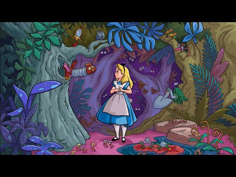 Happy Colour - Colour by Number. Disney Alice In Wonderland - Alice In The Tulgey Woods - YouTube