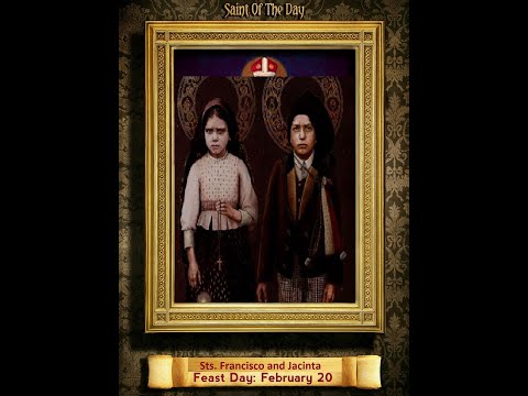 Saint of the Day — February 20 — Saints. Francisco and Jacinta#saintoftheday