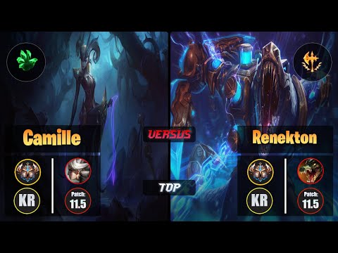 Challenger CAMILLE [Grasp of the Undying] (Top) VS  RENEKTON - Challenger KR Patch 11.5