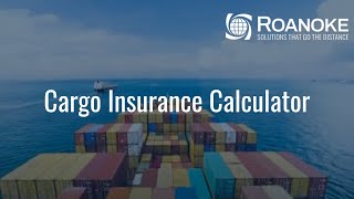 Cargo Insurance Calculator