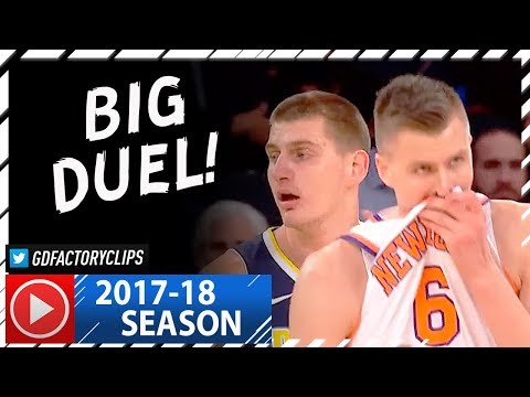 Kristaps Porzingis vs Nikola Jokic BIG MEN Duel Highlights (2017.10.30) Knicks vs Nuggets - EPIC!