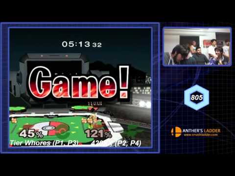 Melee @ Ross's #1: Doubles Losers Semis - Tier Whores (Fox/Fox) vs 420XX (Puff/Falco)
