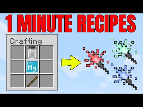 How To Craft Sparklers - 1 MINUTE MINECRAFT RECIPES