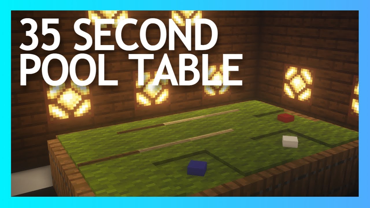 35 SECOND POOL TABLE TUTORIAL - Minecraft #shorts