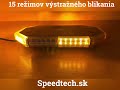 LED rampa - bielo-oranžová / magnetická / 10-30V / ECE R65 (280x180x30mm) - Video Youtube