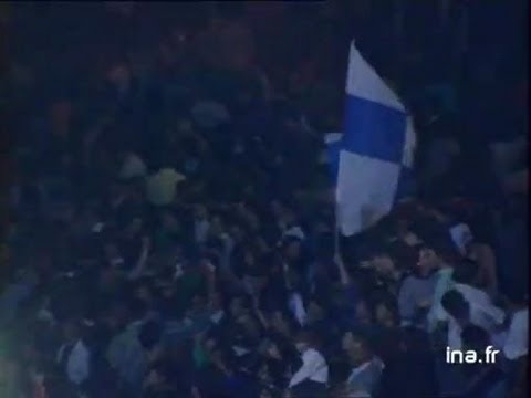 Ambiance sur la Comédie à Montpellier pendant la coupe de France de football