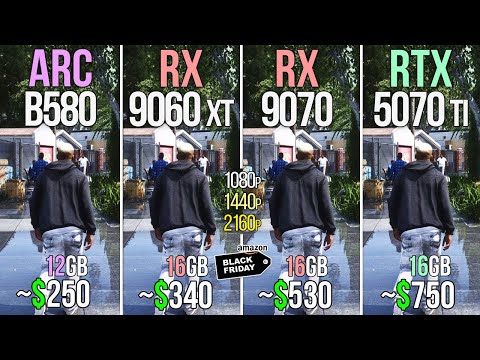 ARC B580 vs RX 9060 XT 16GB vs RX 9070 vs RTX 5070 Ti - Best graphics Cards for the Price (2025)