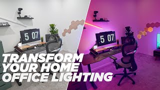 Transform your Home Office Lighting setup (with RGB lighting) | RGB Lights for Home Office Setup