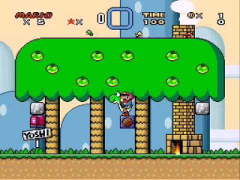 Super Mario World - Hurry Up! Music Tempo Glitch with Custom Music [46]