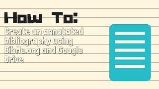 Create Your Annotated Bibliography Using BibMe