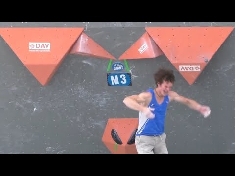 ADAM ONDRA scream extremely Boulder 3 Semi-Final IFSC Climbing World Cup Munich 2015 - Bouldering