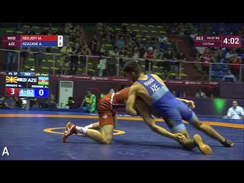 1/8 FS - 57 kg: M. REDJEPI (MKD) v. A. RZAZADE (AZE)