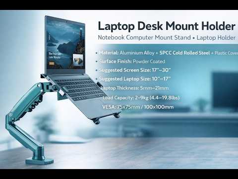 laptop desk mount Holder Notebook Computer Mount Stand 2 in 1 Monitor & Laptop Holder