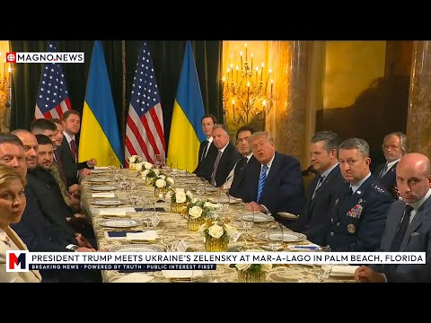 🇺🇸 President Trump Meets Zelensky at Mar-a-Lago for Talks to Bring Peace Between Russia and Ukraine