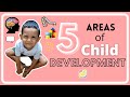 What are the 5 Major Areas of Child Development?