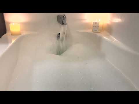 12 Hours Bubble Bath Filling then Loop - Bubbles and Candles - White Noise for Sleep 😴