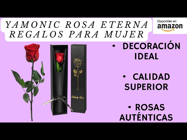 Vídeo relacionado con Yamonic Rosa Eterna Regalos para Mujer, Rosa Preservada con Tallo Regalo Dia de la Madre Regalo Cumpleaños Mujer, Flores Preservadas Regalos Madre, Rosa Eterna Natural Preservada Regalo San Valentín