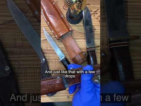 This One Product Brought My Old Knife Sheaths Back to Life 🐝🔥 | Leather Honey Test #restore