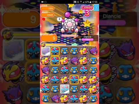Pokemon Shuffle Mobile Diancie Escalation Battle Stage 299 ITEMLESS『ポケとる スマホ版』ディアンシー 04/2018