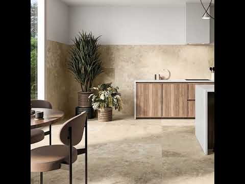 Carrelage sol effet travertin Tivoli beige 100x100 cm