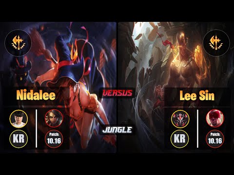 Clid NIDALEE (Jungle) [Conqueror] VS LEE SIN - Grandmaster KR Patch 10.16