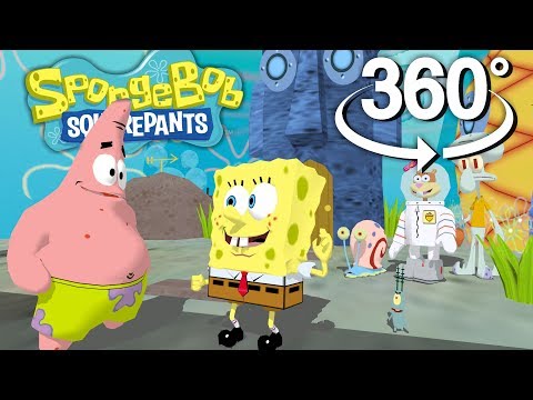 Spongebob Squarepants! - 360° How to Blow a Bubble Technique - (The First 3D VR Game Experience!)