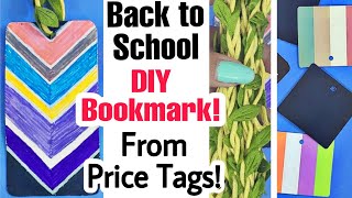 Back to School🏫 DIY Bookmark!🔖*FROM PRICE TAGS!!!*😍 | #shorts | Riya's Amazing World