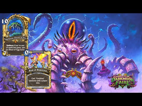 Pyroblast For the Win - C'thun Warlock with ROR | Madness at the Darkmoon Faire Hearthstone |