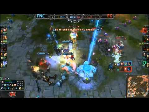 EU LCS - W8D2 - Fnatic vs. EG almost comeback teamfight