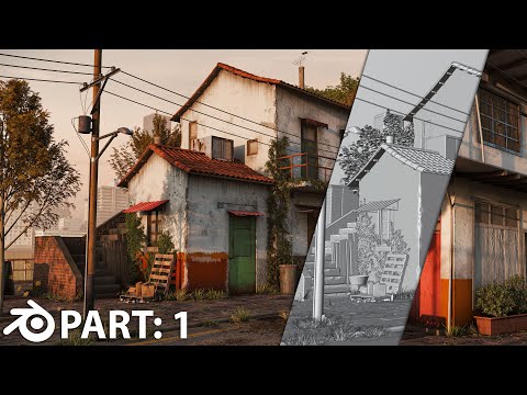 Make Abandoned House in Blender – Part 1 - Full Tutorial