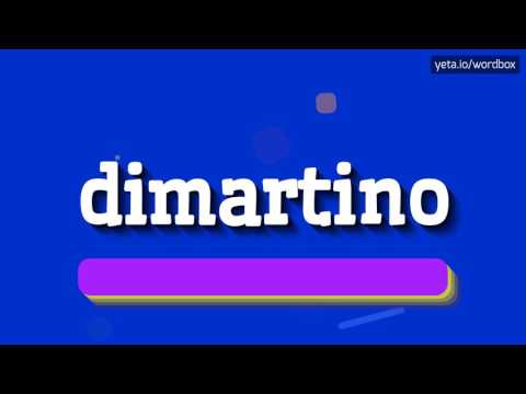 DIMARTINO - HOW TO PRONOUNCE DIMARTINO?